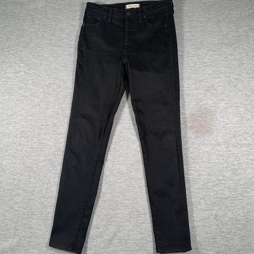 Madewell Jeans Womens 27 Black 10-Inch High-Rise Skinny Stretch Denim Pants